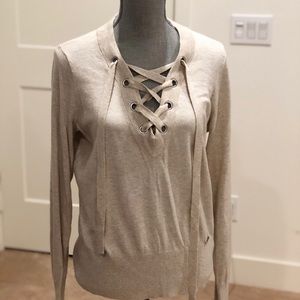 ABERCROMBIE & FITCH lace up sweater